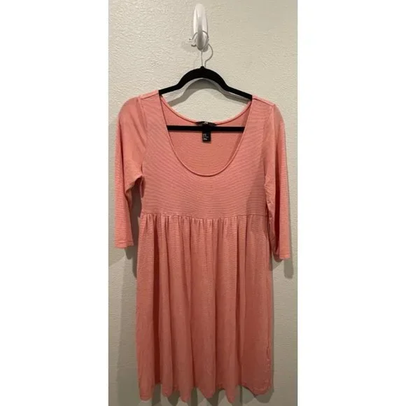 H&M Striped Red Orange Midi Dress - Picture 1 of 3